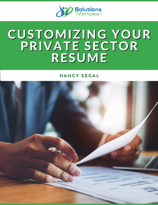 Customizing Your Private Sector Resume