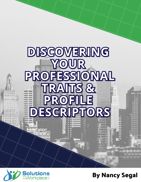 Professional Traits & Profile Descriptors Worksheet