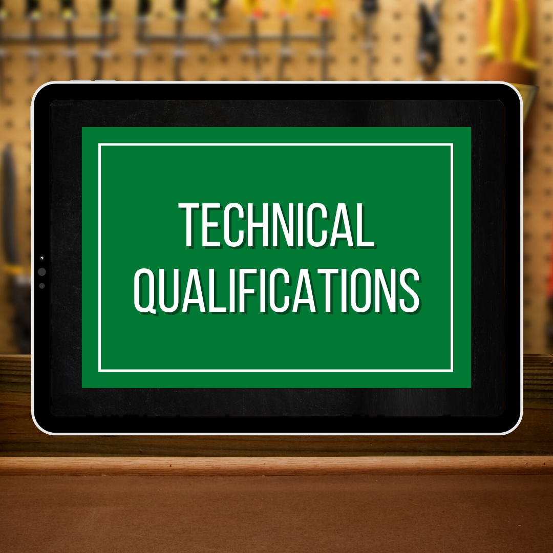 Technical Qualifications $289 Each