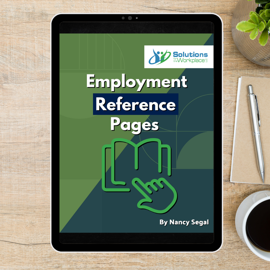 Employment Reference Pages Bundle