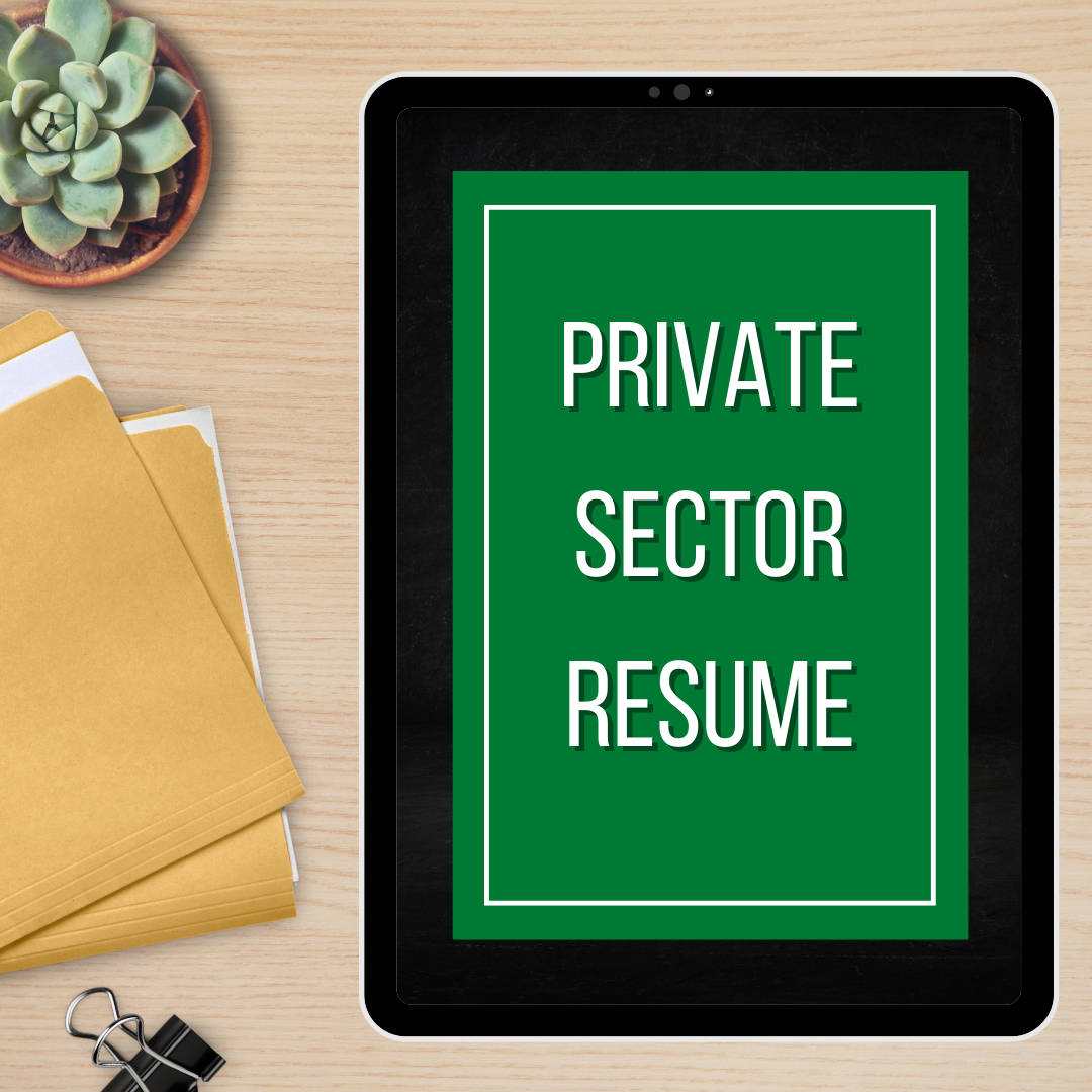 Private Sector Resume $429
